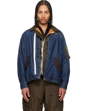 Sacai X Beyondexx Denim Blouson Jacket in Black for Men | Lyst UK