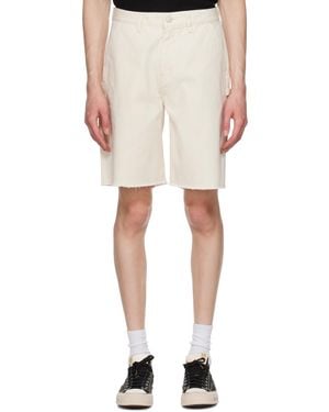 John Elliott オフホワイト カットオフ ショートパンツ - ナチュラル
