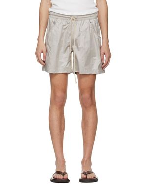 Serapis Embroidered Logo Swim Shorts - White