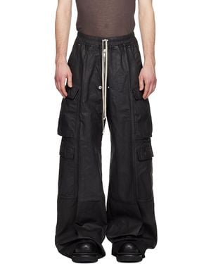 Rick Owens Temple Double Jumbo Belas Denim Cargo Trousers - Black