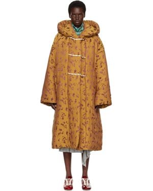 Dries Van Noten Floral Coat - Brown
