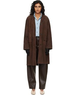 Max Mara ブラウン Ortensia スエードジャケット - ブラック