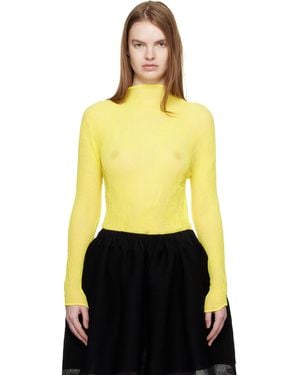 Issey Miyake Chiffon Twist 3 Top - Yellow