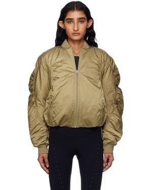 On Shoes Khaki Varsity Bomber Jacket - Black