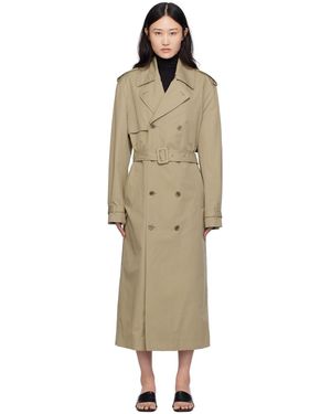 Filippa K Khaki Belted Trench Coat - Black