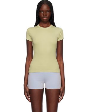 CDLP T-Shirt Kaki En Jersey Côtelé - Noir