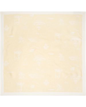 Maison Kitsuné Parisian Map Silk Scarf - Natural