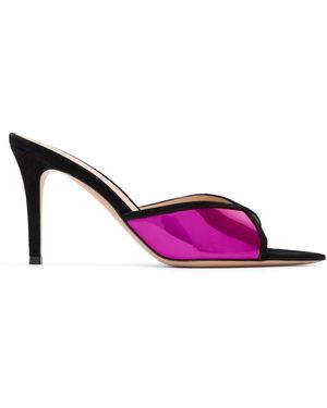 Gianvito Rossi Confetti Mule Heeled Sandals - Black