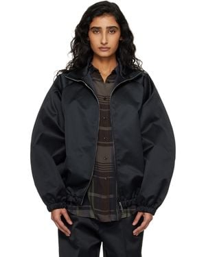 Frankie Shop Baxter Satin Track Jacket - Black