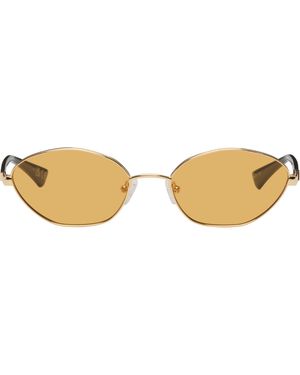 Le Specs Lunettes De Soleil Le Bebe Dorées - Marron