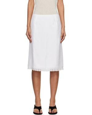 DUNST H-Line Laced Midi Skirt - White