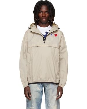 COMME DES GARÇONS PLAY K-Way Edition Half Zip Jacket - Natural