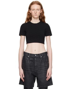 T By Alexander Wang Black Cropped T-shirt
