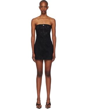 Alexander Wang Hotfix Tube Denim Minidress - Black