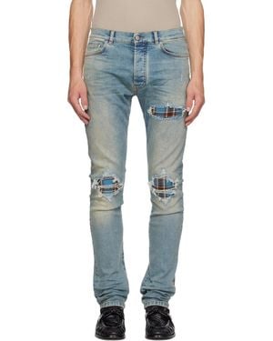 Amiri Flannel Mx1 Jeans - Blue