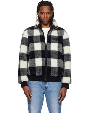 Givenchy Off- Checked Fleece Jacket - Black