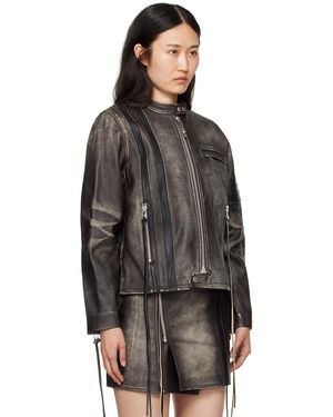 Eytys Ssense Exclusive Flux Leather Jacket in Black | Lyst