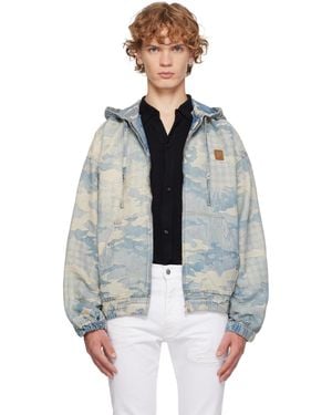 Amiri Camo Jacquard Denim Jacket - Blue