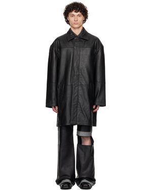 DEADWOOD Bloke Leather Coat - Black