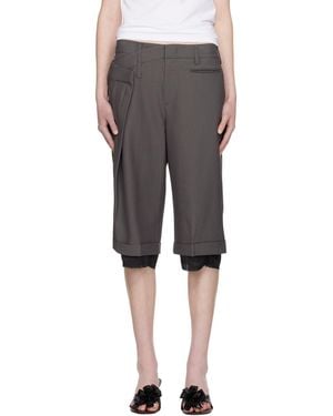 OPEN YY Wrap Over Shorts - Black