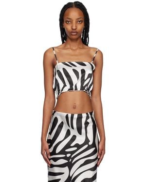 SILK LAUNDRY Cropped Camisole - Black