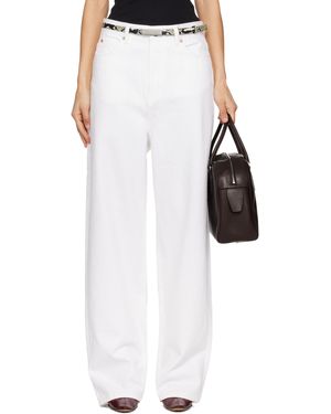 Wardrobe NYC Jean Blanc À Taille Basse - Noir