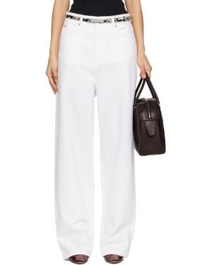 Wardrobe NYC ホワイト ローライズ ジーンズ - ブラック