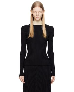 Bevza Colorblocked Turtleneck - Black