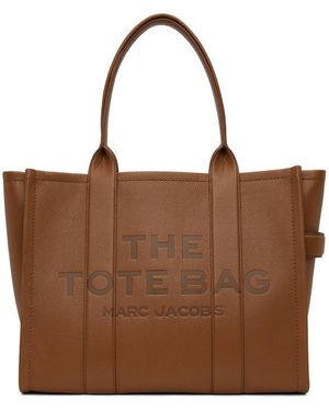 Marc Jacobs Grand cabas 'the tote bag' brun en cuir - Marron