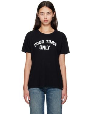 R13 'Good Times Only' Boy T-Shirt - Black