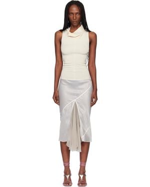 Rick Owens Off- Temple Sliced Midi Dress - Black