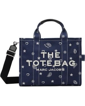 Marc Jacobs ネイビー 'The Bandana Canvas Medium' トートバッグ - ブルー