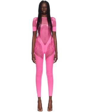 Poster Girl Semi-Sheer Jumpsuit - Red