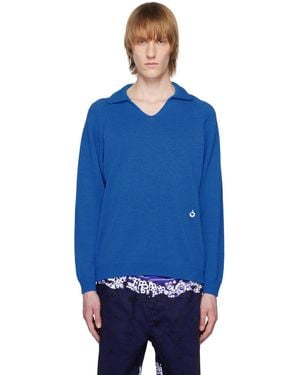 Noma T.D Skipper Neck Jumper - Blue