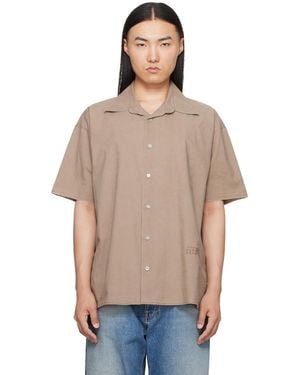 MM6 by Maison Margiela Taupe Short-Sleeved Shirt - Grey