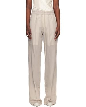 Rick Owens Off- Temple Dietrich Drawstring Lounge Trousers - Multicolour