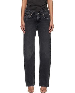 Agolde Low Rise Slim Jeans - Black