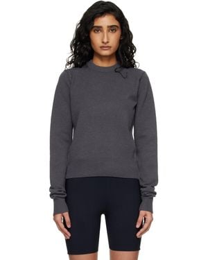 Skims 'Sweater Knits' Ribbed Long Sleeve Fitted Jumper - Black