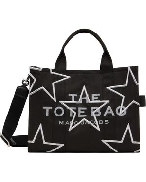 Marc Jacobs Moyen Cabas 'The Tote Bag' Noir En Canevas À Étoiles