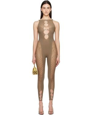 Poster Girl Taupe Rhinestoned Janice Jumpsuit - Black