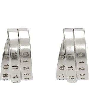 MM6 by Maison Martin Margiela シルバー Numeric ピアス - ブラック