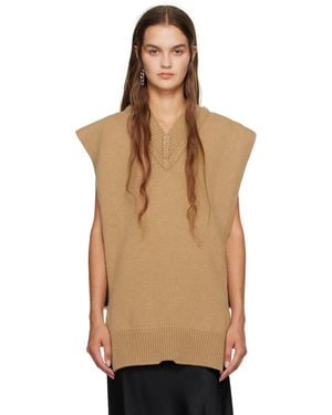 Maison Margiela ブラウン レイヤード ベスト - ブラック