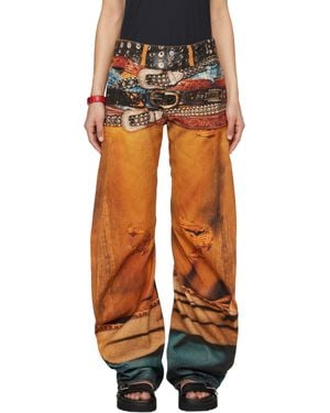 Acne Studios Stacked Belts Jeans - Black