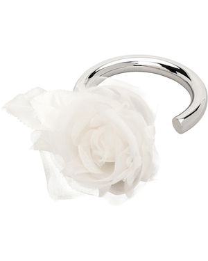 Dheygere Bracelet Manchette À Ornement Floral Exclusif À Ssense - Blanc
