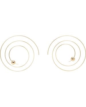 Alaïa Alaïa Thin Spiral Earrings - Black