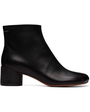MM6 by Maison Margiela Anatomic Ankle Boots - Black