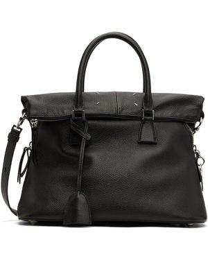 Maison Margiela Moyen Sac À Bandoulière Noir En Cuir Souple