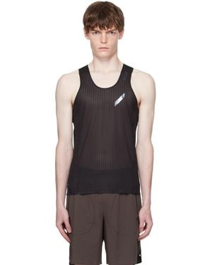 Soar Running Lightweight Space3D Race Tank Top - Black