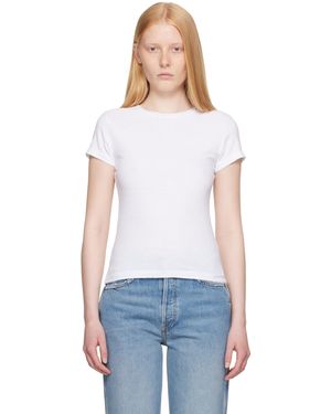 RE/DONE T-Shirt Ajusté 1960S Blanc Édition Hanes