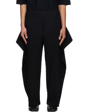 Homme Plissé Issey Miyake Cover And Fold Trousers - Black